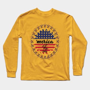 Unicorn America 4th Of July Long Sleeve T-Shirt